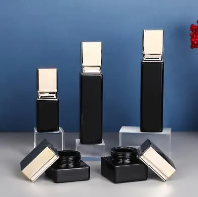 Bottiglia di vetro per lozione personalizzabile, vasetto di crema, set di cosmetici, packaging cosmetico