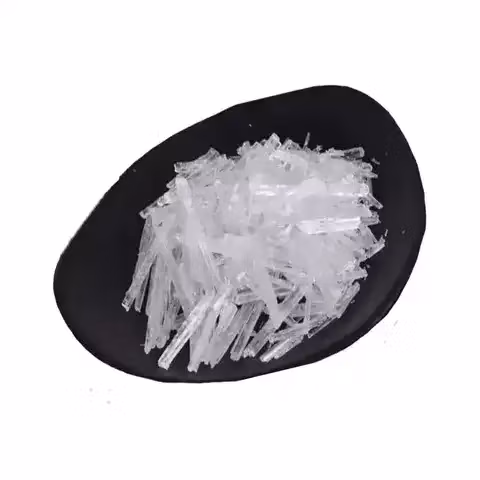 Cristallo di mentolo di menta naturale, purezza del 99%.